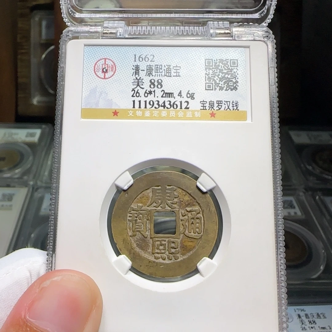 铜FY康熙宝泉罗汉钱88分3612