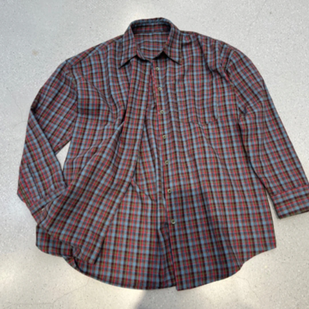 AL535181秋季新款长袖红格子衬衫