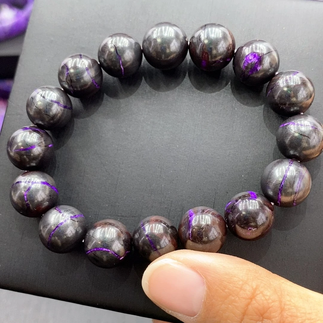 苏纪石（舒俱来）未镶嵌南非舒俱来丝绒圆珠手串