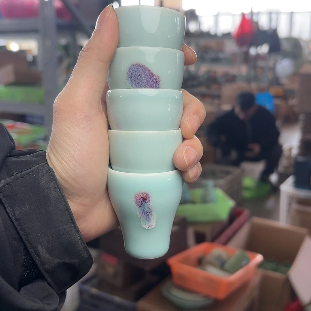 龙泉云间青瓷小米茶器
