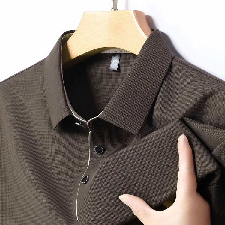 【一件装免烫曲面冰丝】短袖男t恤夏季短袖薄款高级感男装纯色polo