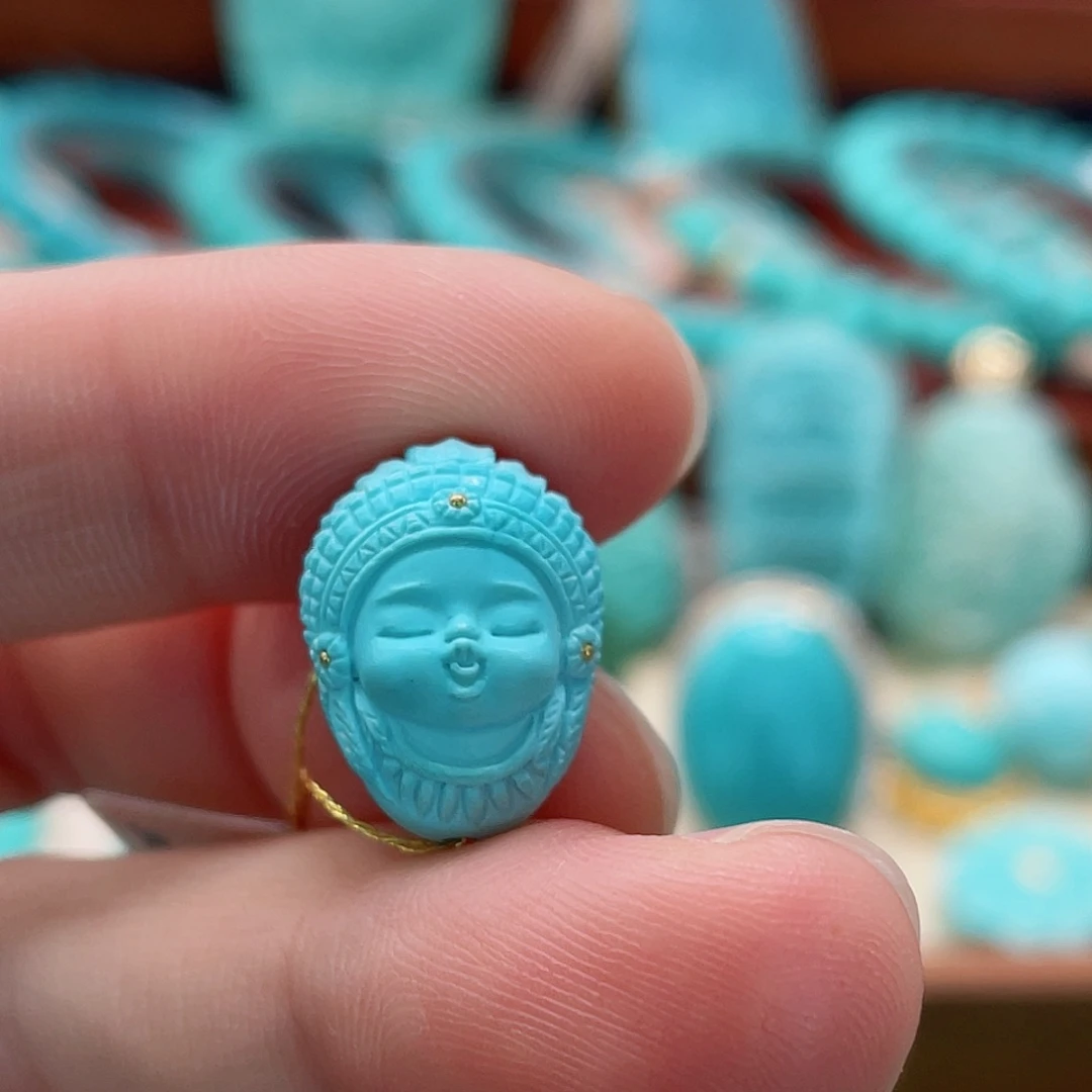 未镶嵌绿松石珠宝半成品