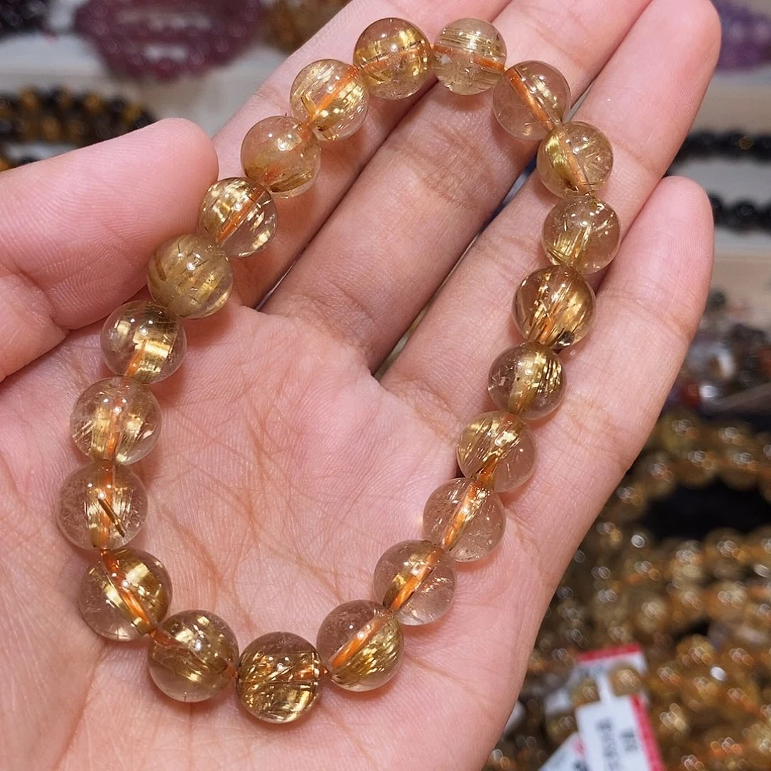 发晶手链未镶嵌顺发钛晶9.8mm