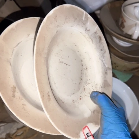 瓷片国营厂库存微瑕21.5厘米36