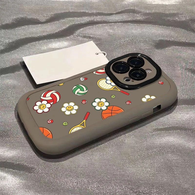 卡通插画适用iphone16promax苹果15/14P手机壳泡芙13p/12/11全包