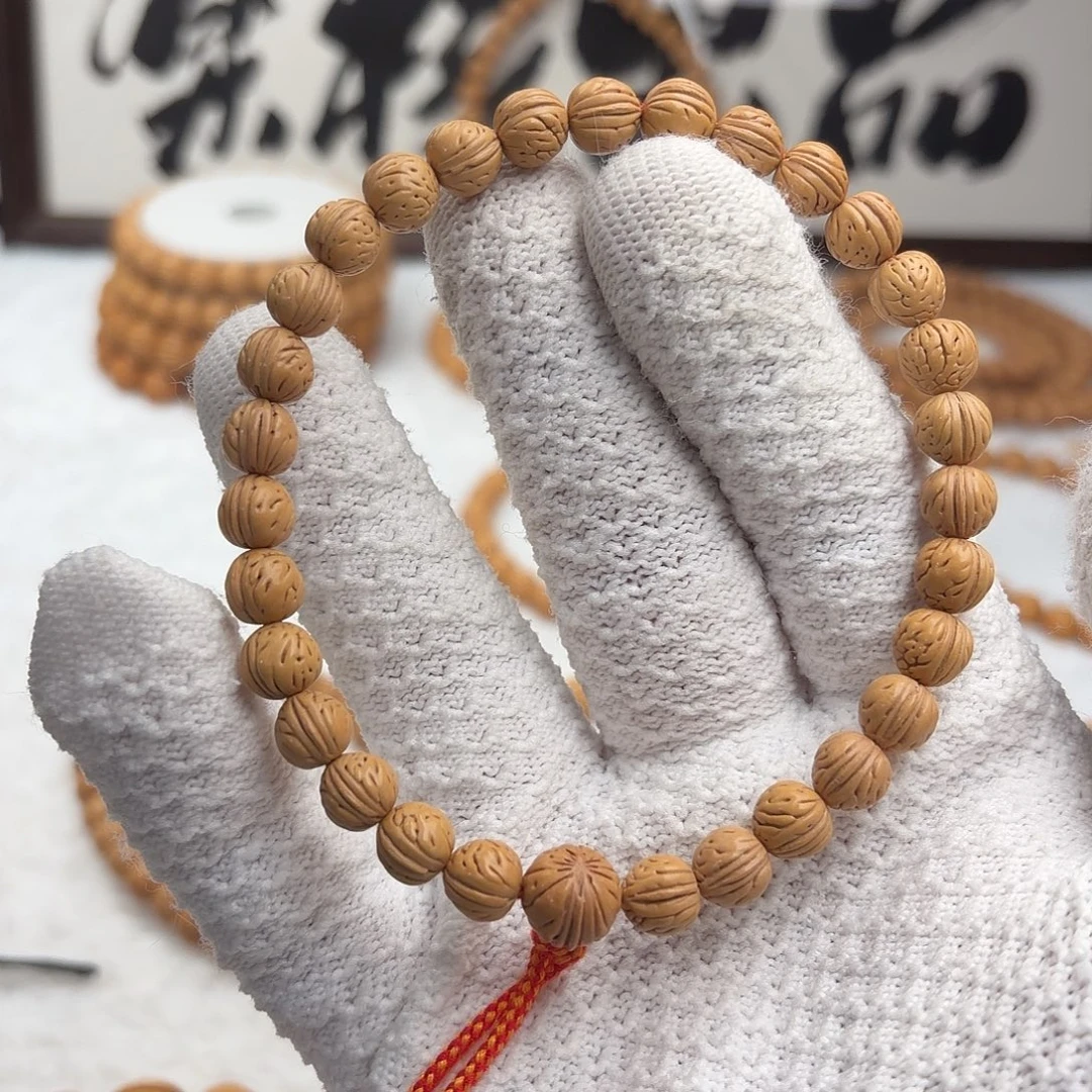 桃核手串0.8「肌肉小奶豆」野生桃核手持