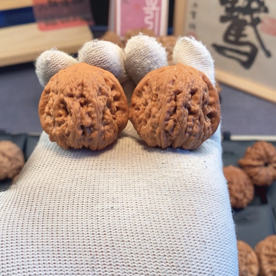 文玩核桃把件走红快速系列38尺平谷凹底A381