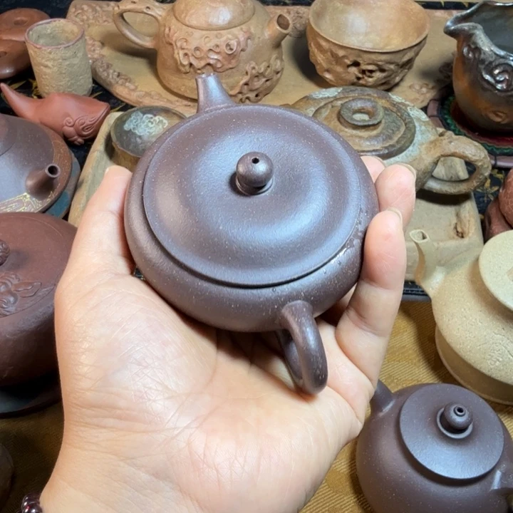 那***！茶壶紫砂半手工钵盂壶100cc