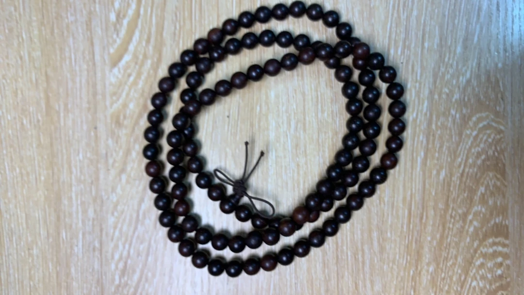 小叶紫檀老料圆珠108长串手串0.6