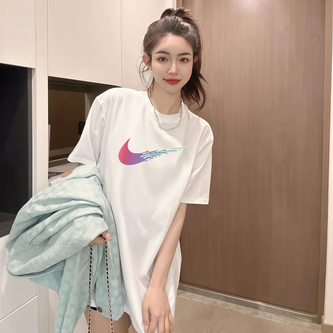 官方奥特莱斯正品纯棉夏季重磅潮牌新款T恤通勤潮牌t恤上衣女款