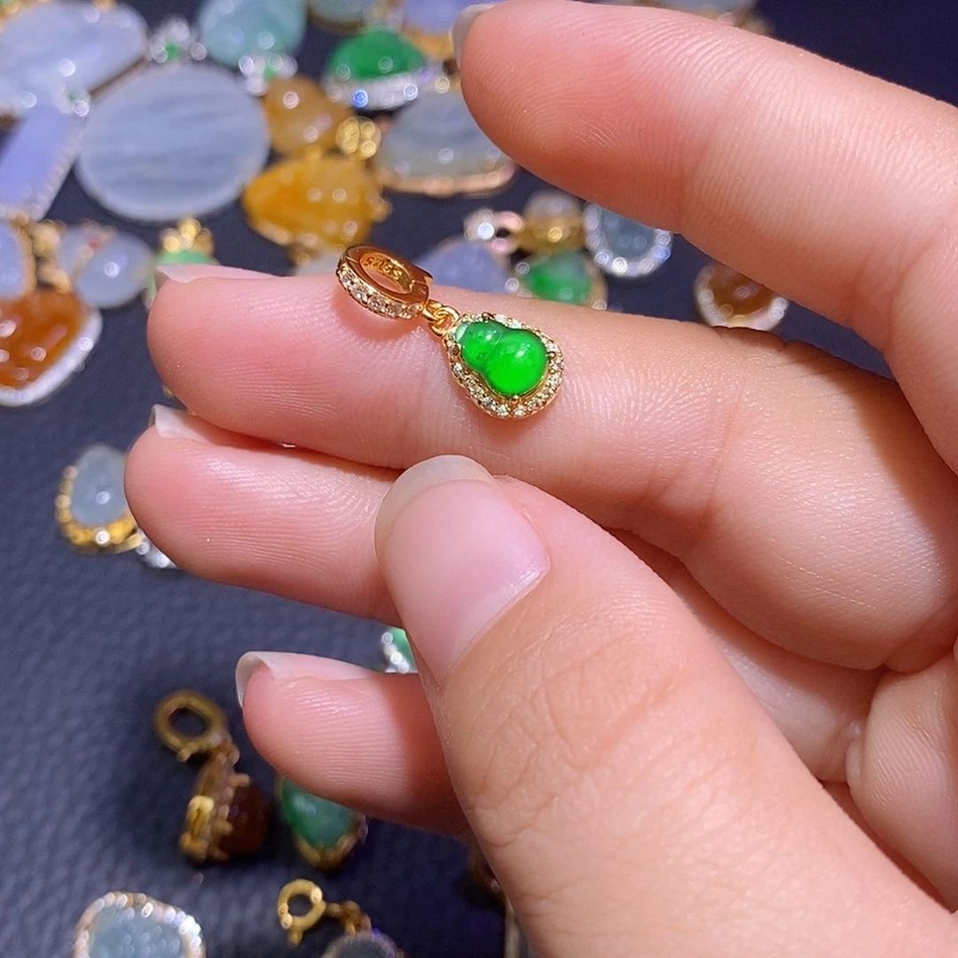 翡翠银S925镶嵌颈饰