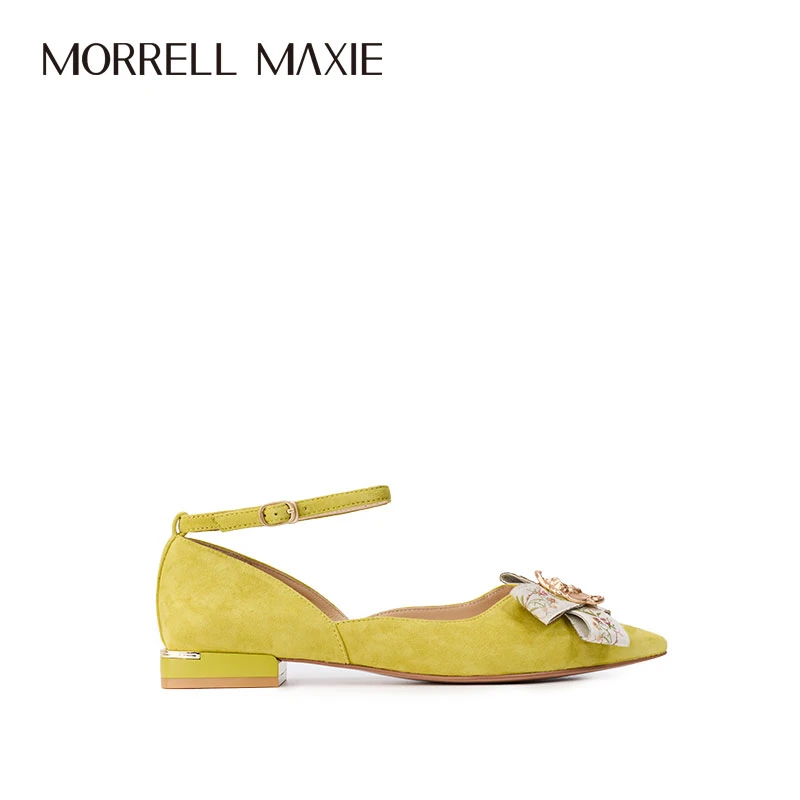 Morrell Maxie法式低跟甜美蝴蝶结刺绣千金风奥赛鞋MW251043GN