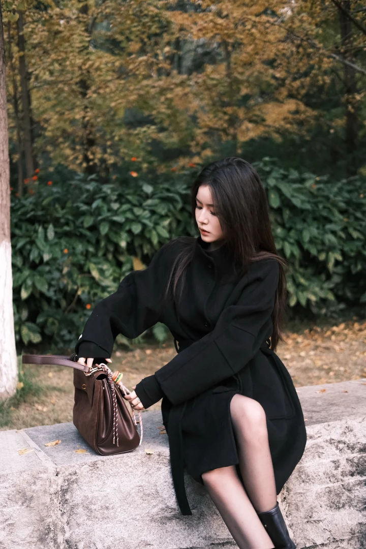 monkey pi·【老钱大衣】冬季长款羊毛大衣