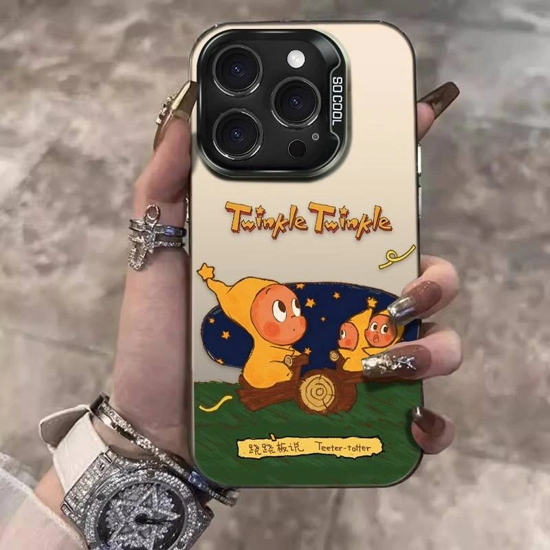 露宿星星人适用苹果16Promax手机壳iPhone15卡通14/13p保护套12防