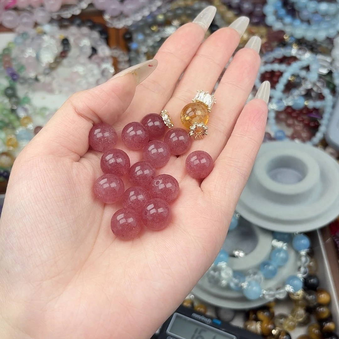 烟晶手链银S925镶嵌好