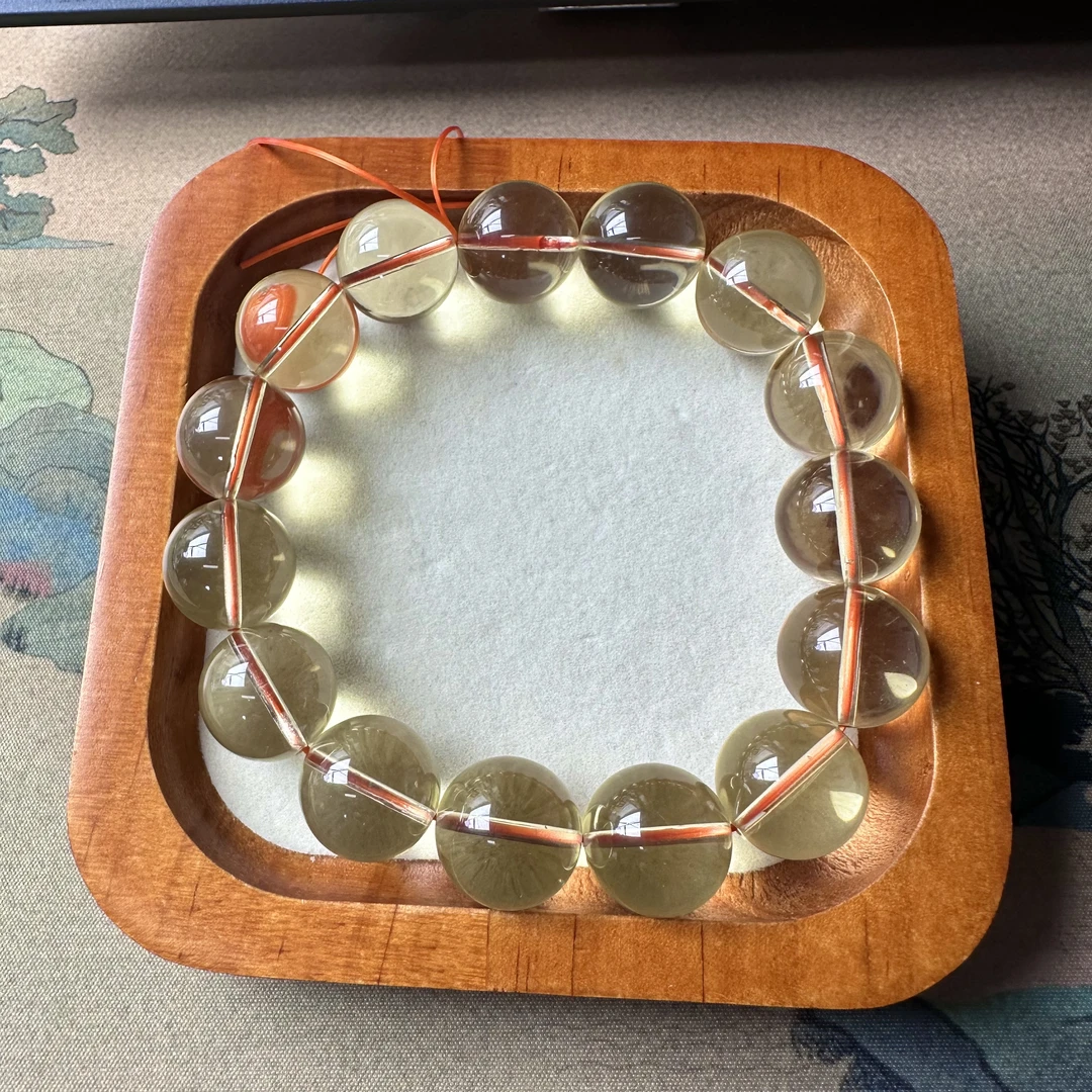 天然黄水晶手串（净）