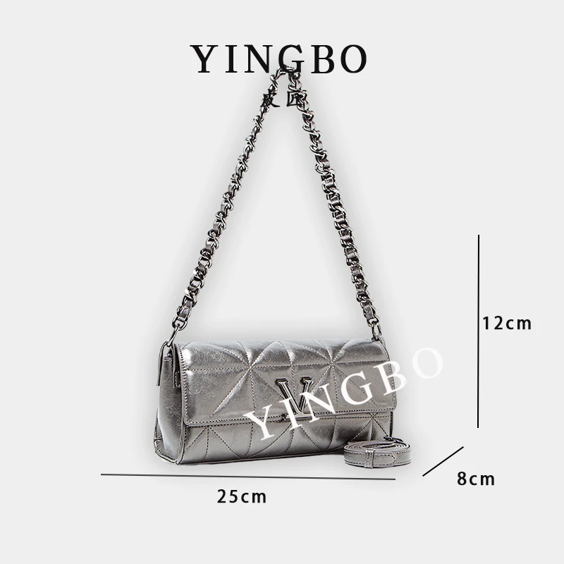 【英柏甄选】QYX-81577-枪色 然与纯小众设计感时尚单肩百搭女包