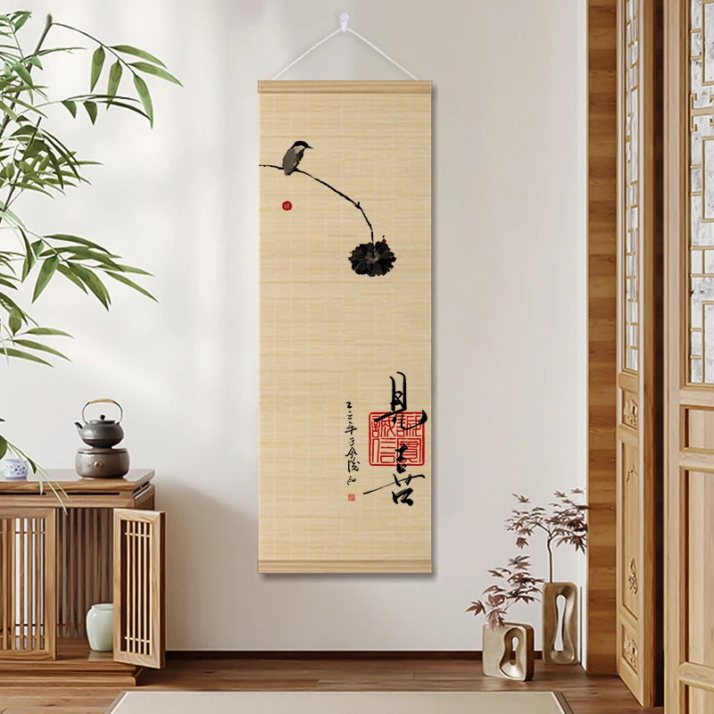 【致远】新中式高档字画竹挂画竹画丝画玄关画环保装饰