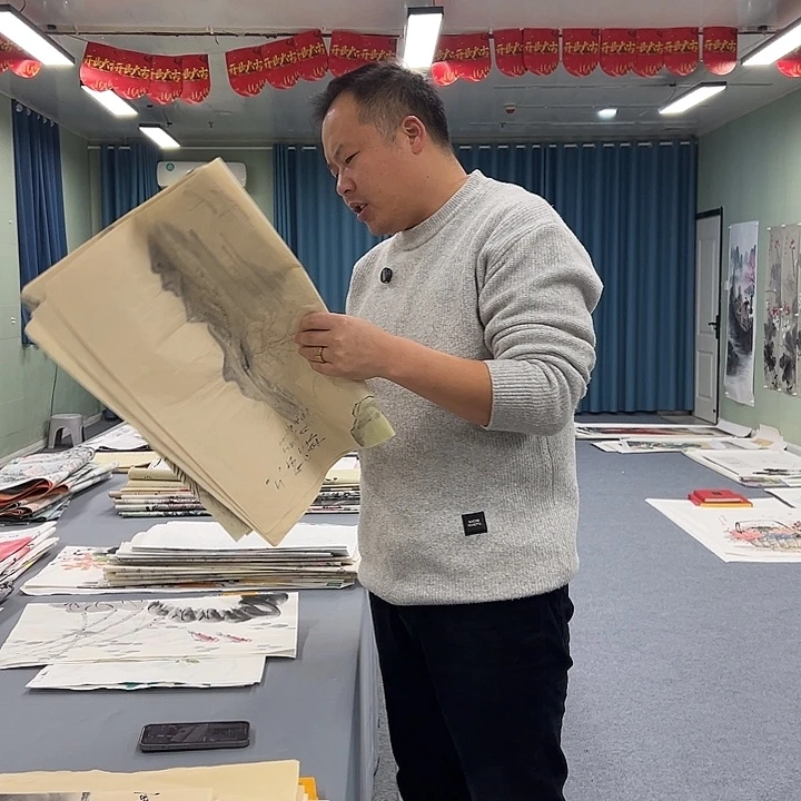 国画我们一起加油努力