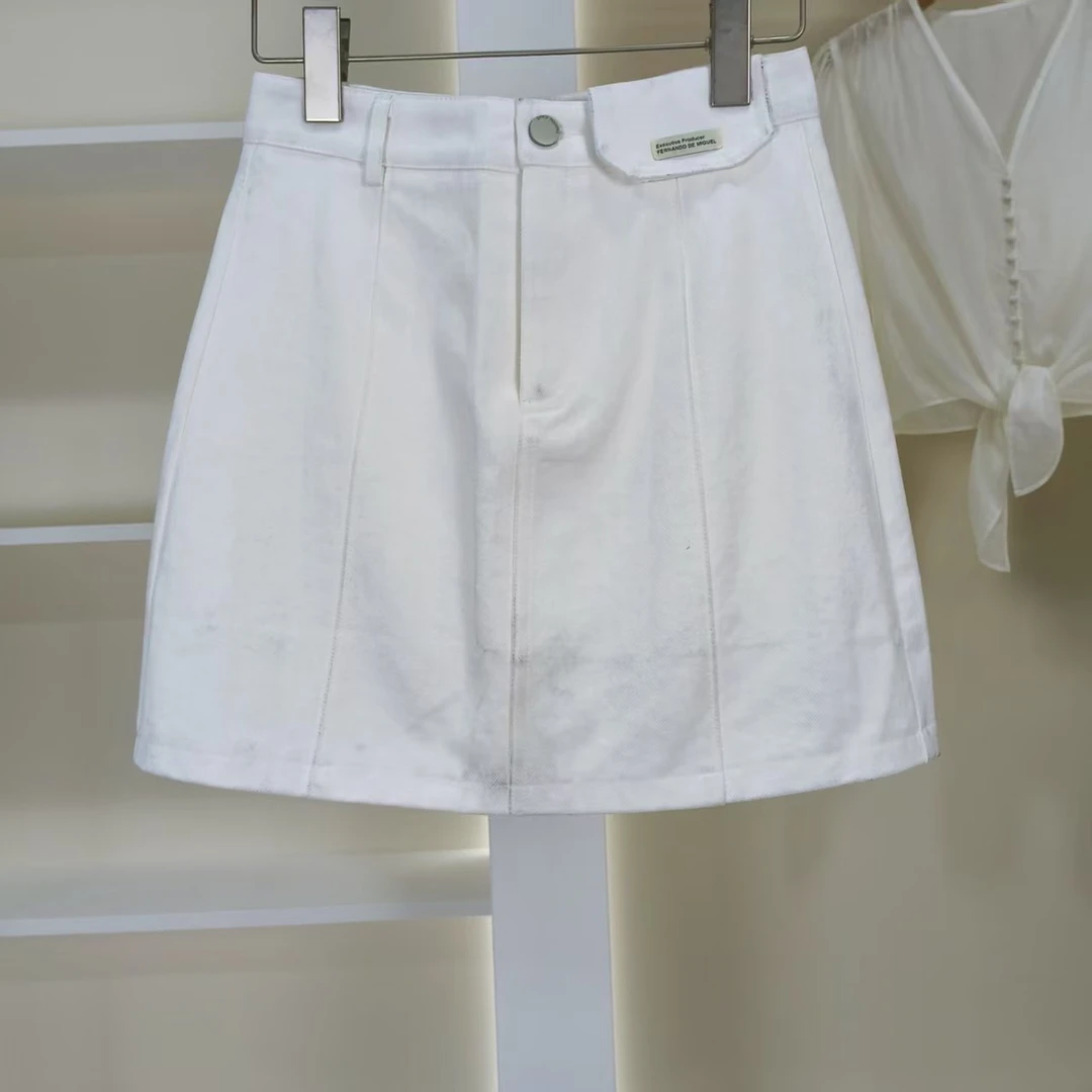 麦迪尚品【色】50406284 棉简约百搭纯色A字半身裙夏季专柜撤柜