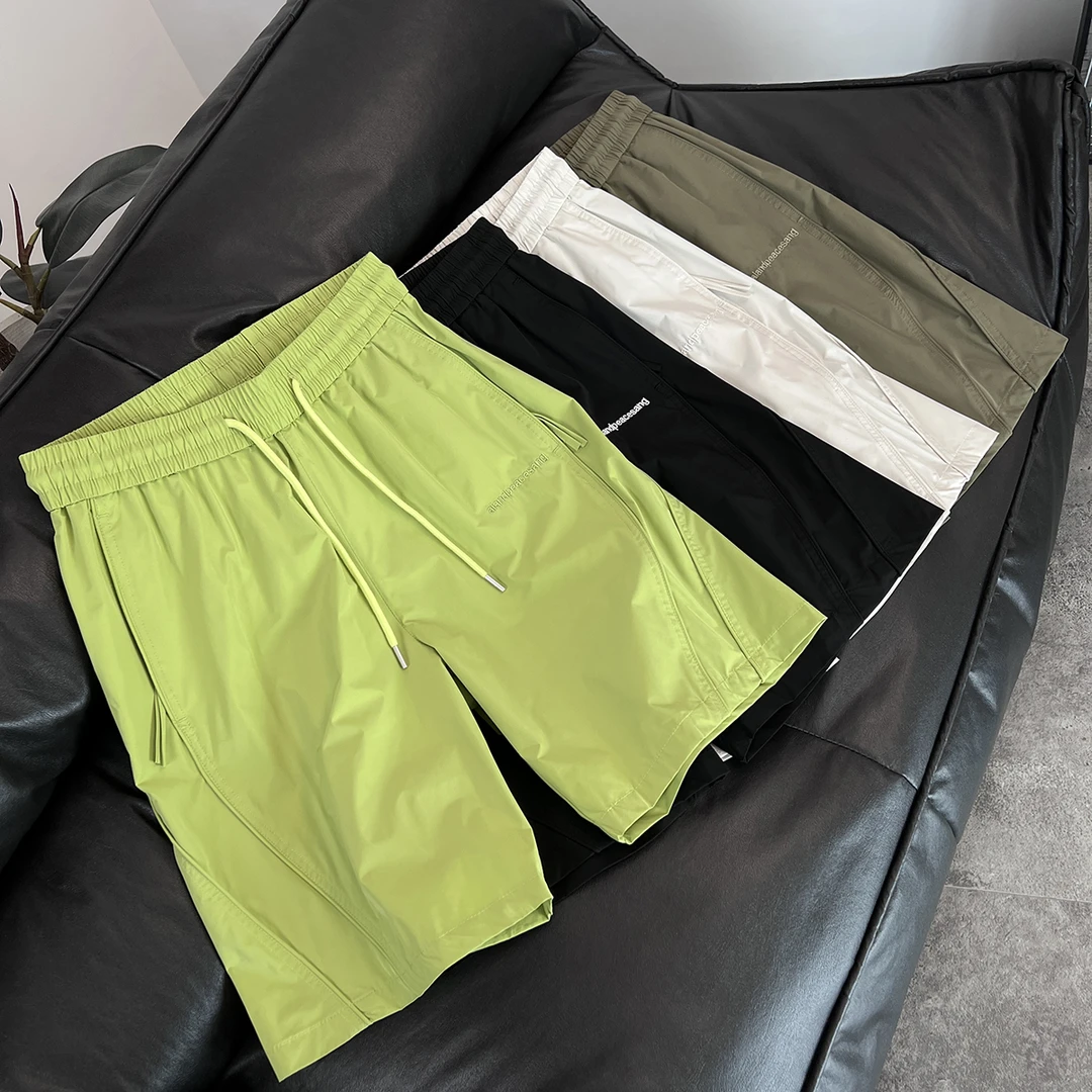 男士线条设计感2025夏季潮流百搭休闲速干沙滩短裤情侣薄款五分裤