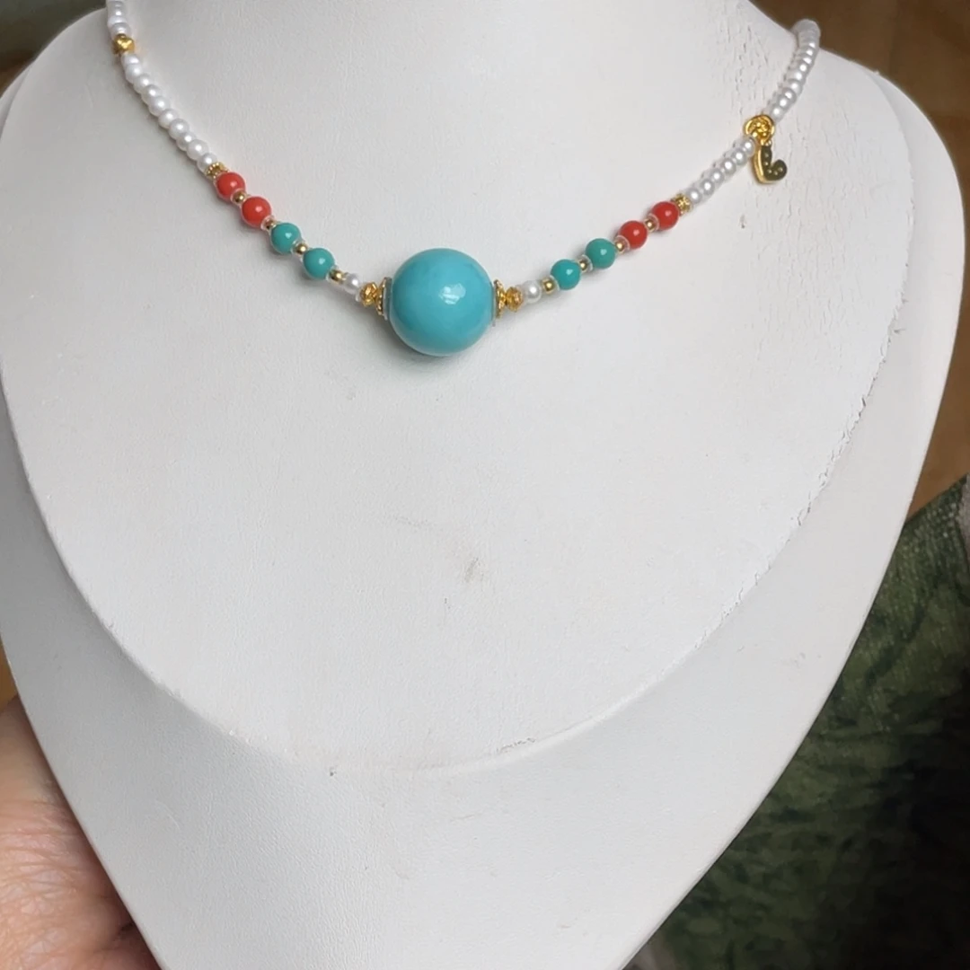 绿松石未镶嵌颈饰