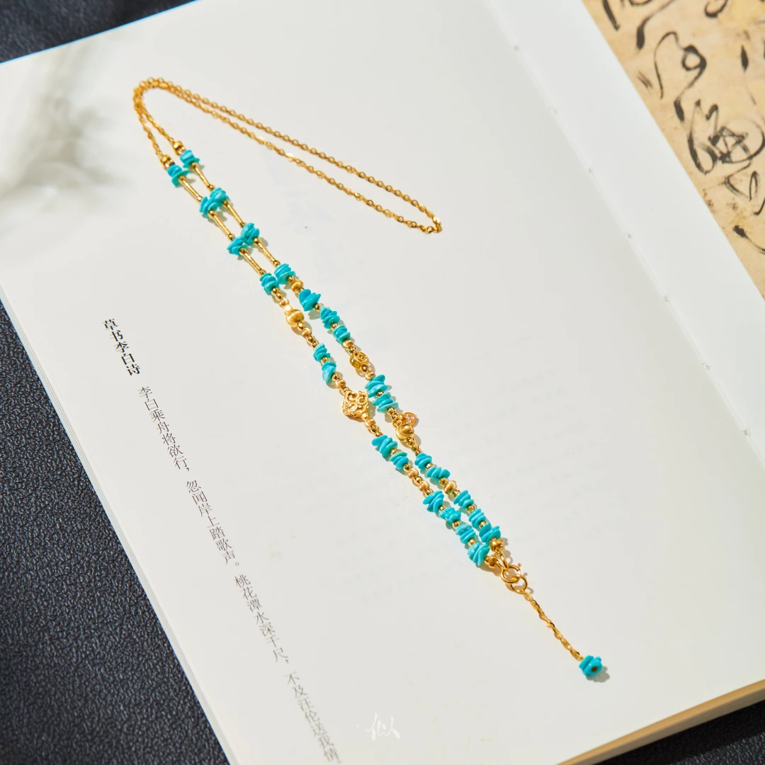 L【南浔】·似梓珠宝· 18K绿松项链 XYGD308281-C