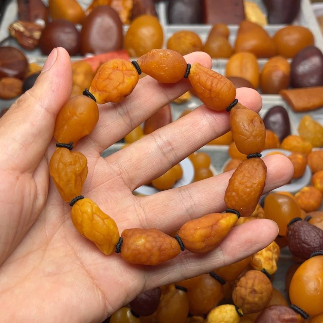 未镶嵌琥珀裸石天然蜜蜡手串