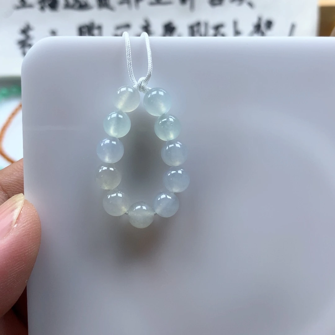 翡翠手串未镶嵌玉***人缅甸天然翡翠手串6.3卡