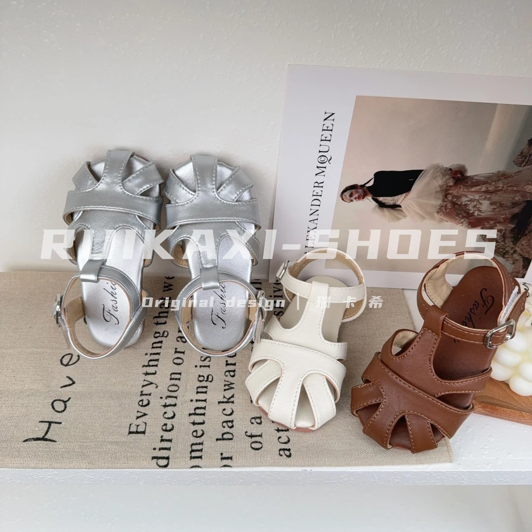 女童鞋2025夏季新款女宝宝凉鞋女孩公主鞋小童包头儿童礼服鞋