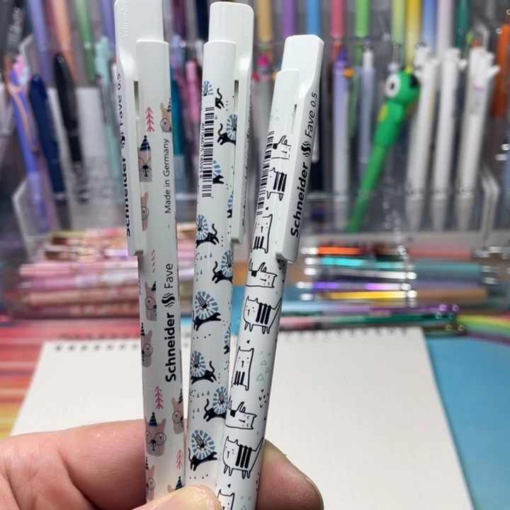 施耐德菲儿小动物黑笔3支