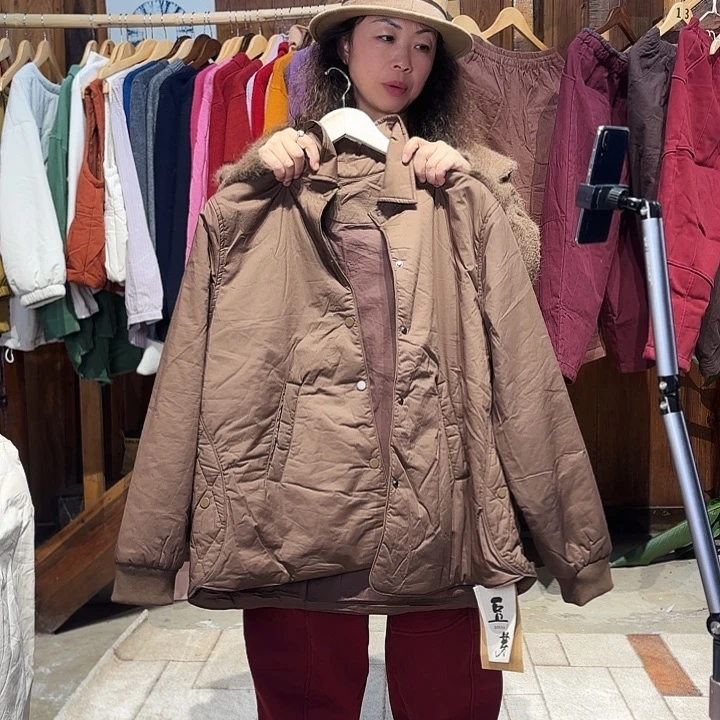 50#咖色外套女秋冬休闲款