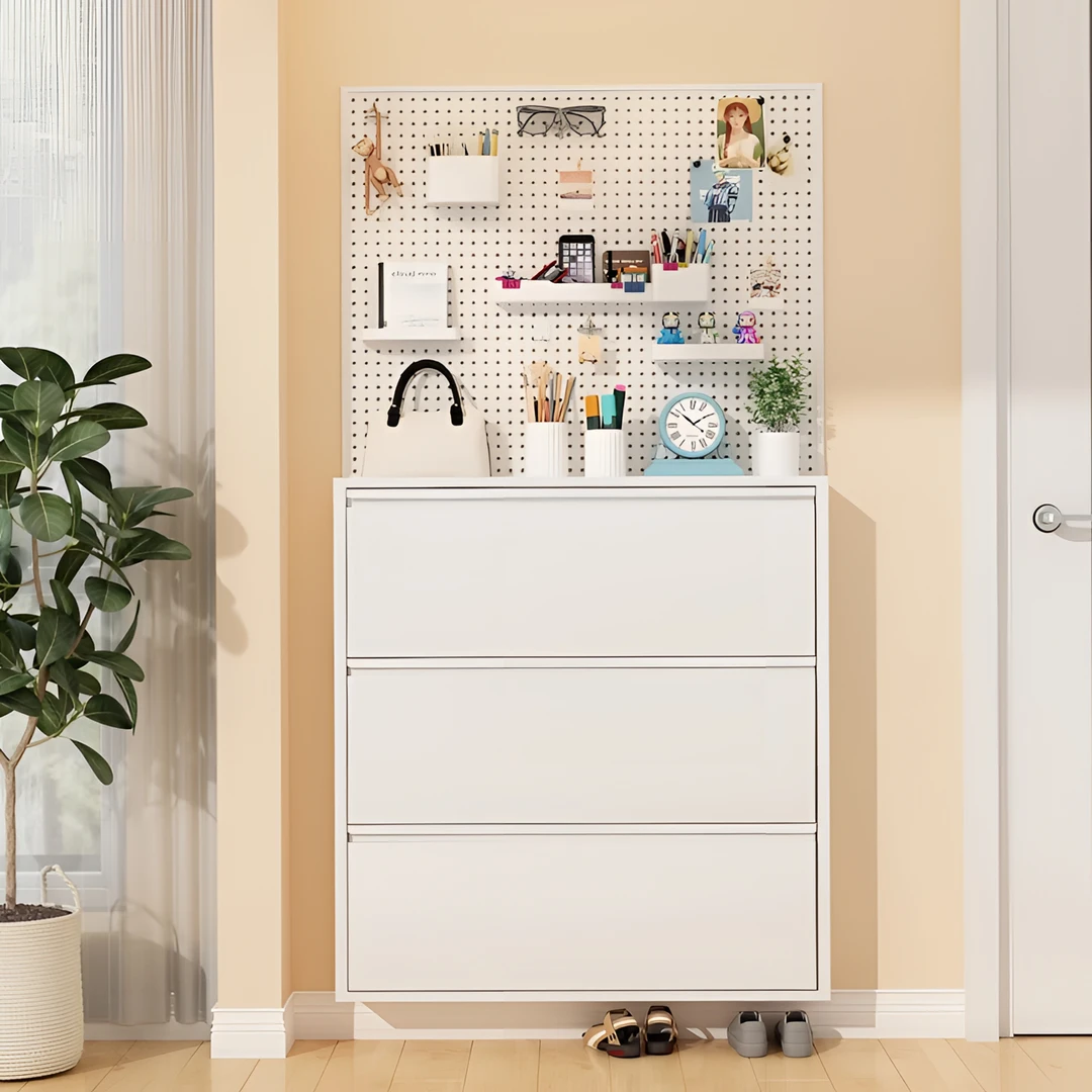 2025爆款极薄钢制鞋柜10cm家用玄关柜小户型收纳柜置物柜极窄鞋架