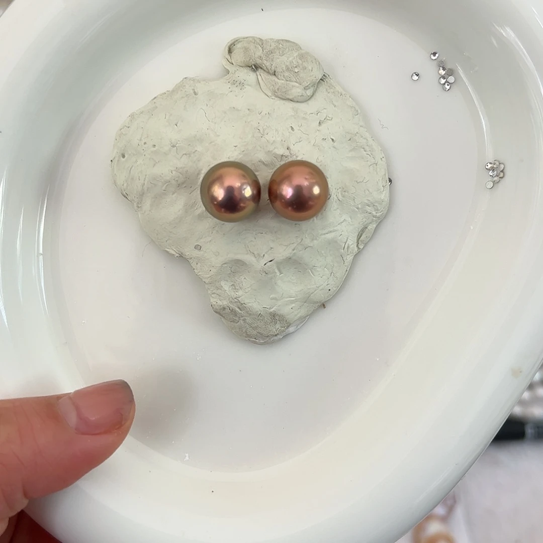 淡水珍珠耳环银S925镶嵌妞妞不退换