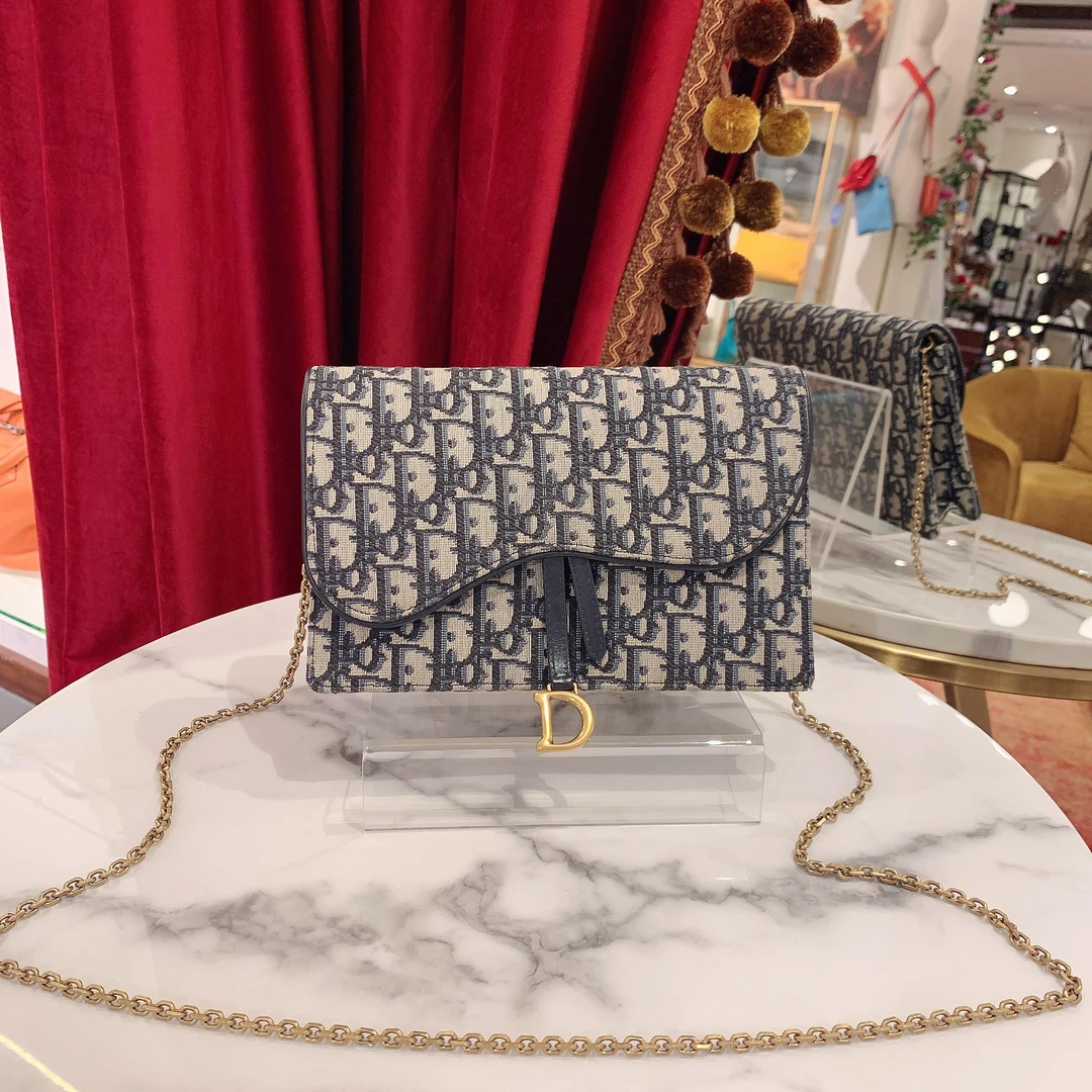 95新 DIOR/迪奥 GGS马鞍大woc老花金扣帆布单肩包23年75248974