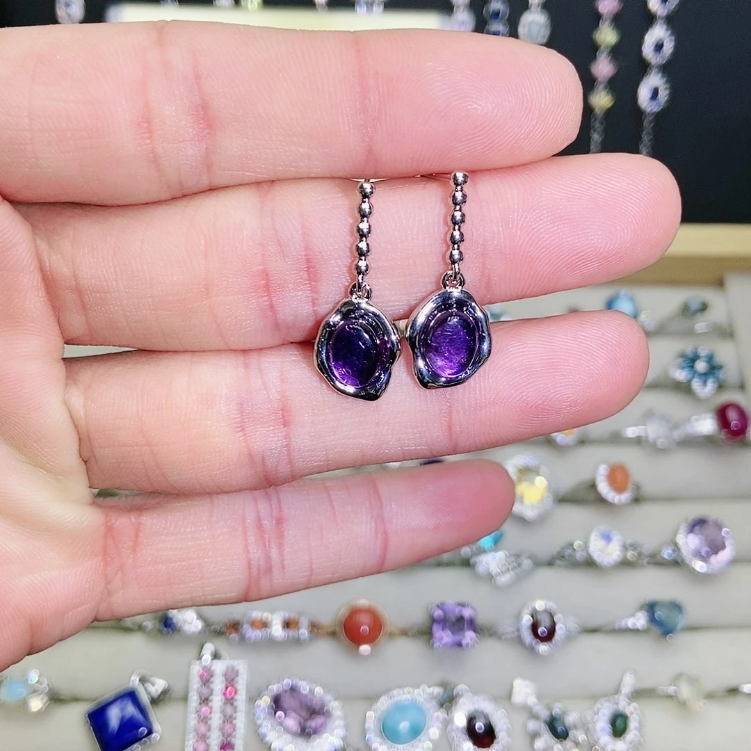 【闪购商品】未镶嵌耳饰紫晶