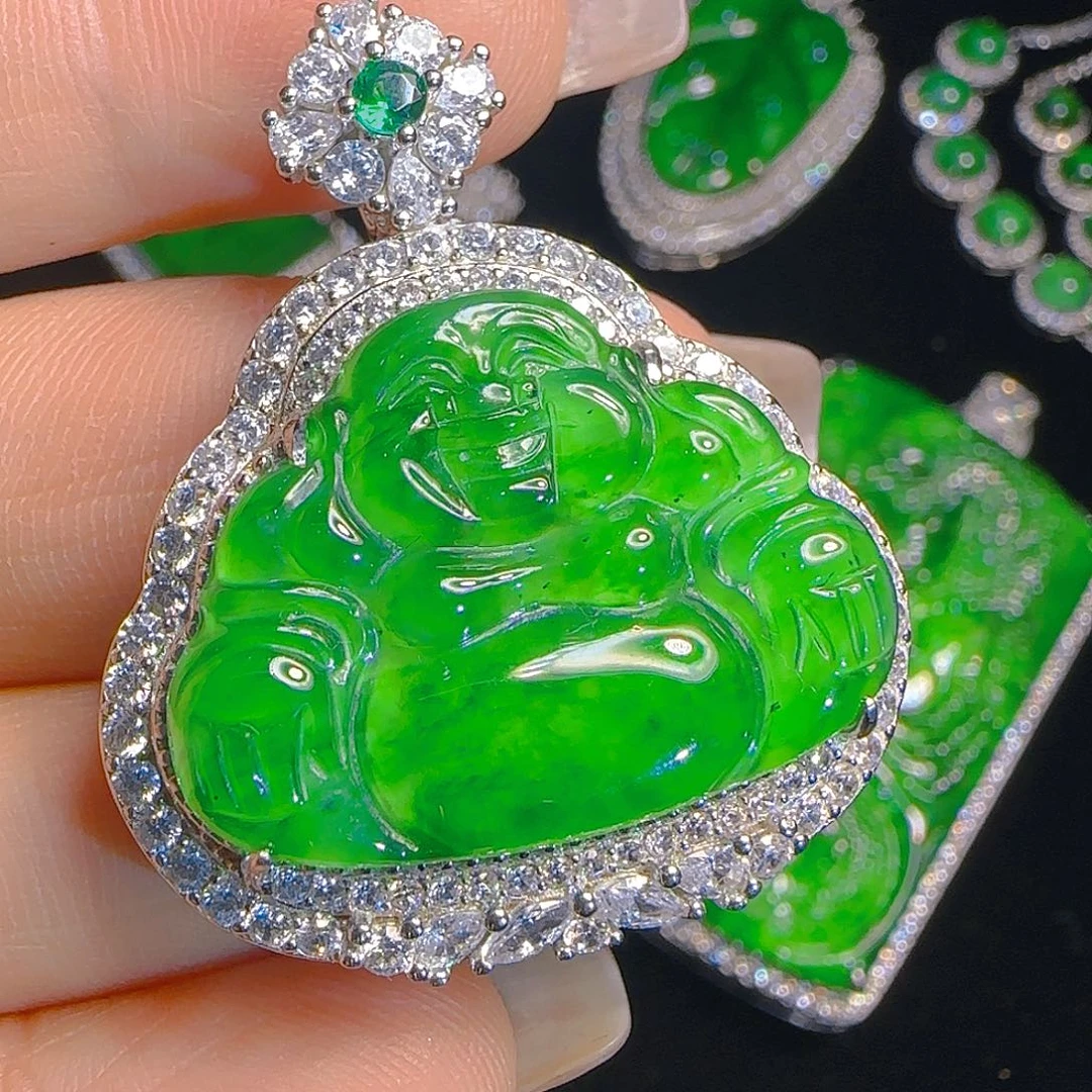 翡翠吊坠(赠链)银S925镶嵌