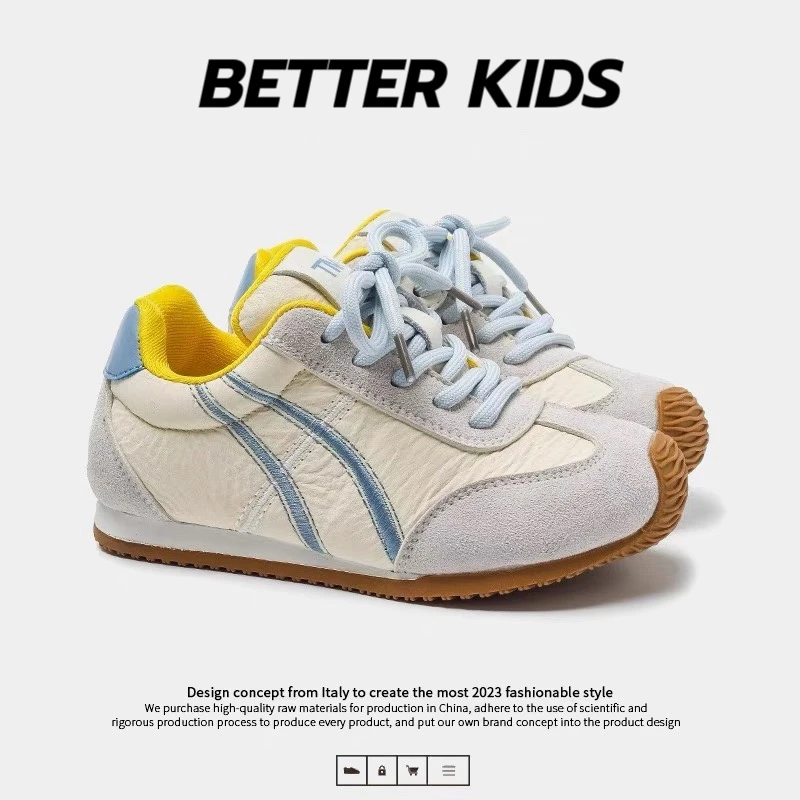 BETTER KIDS/(清仓)儿童德训鞋女童拼色运动鞋男童单鞋休闲阿甘鞋