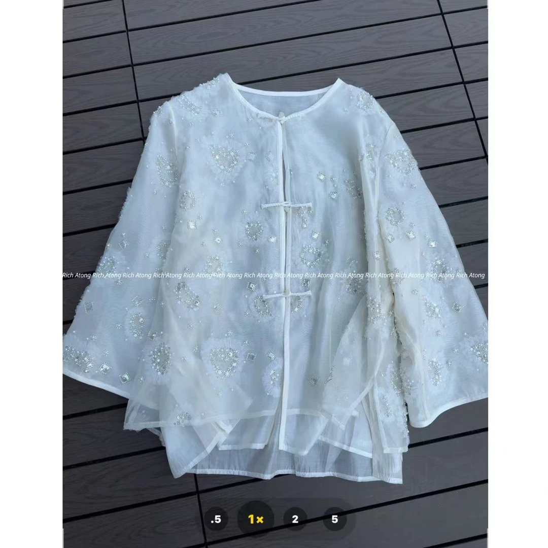 atong/阿彤-【】-2025 春夏重工手工订珠花花小衫0429-15