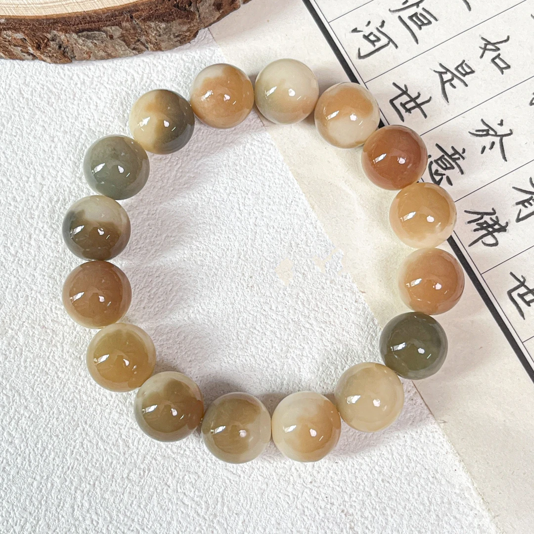 三花猫圆珠手串    D-A416065
