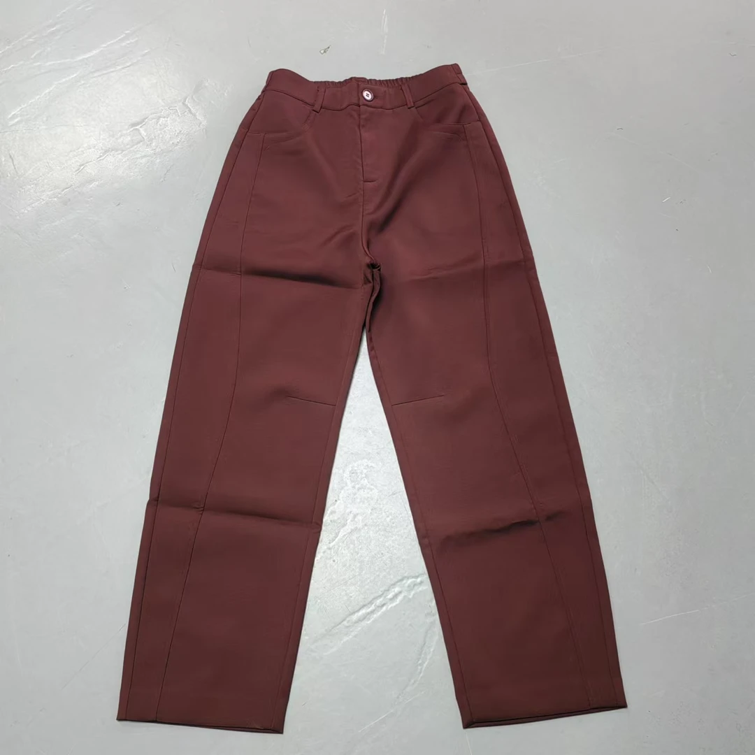 【南油玲姐】棕红色休闲裤A8897