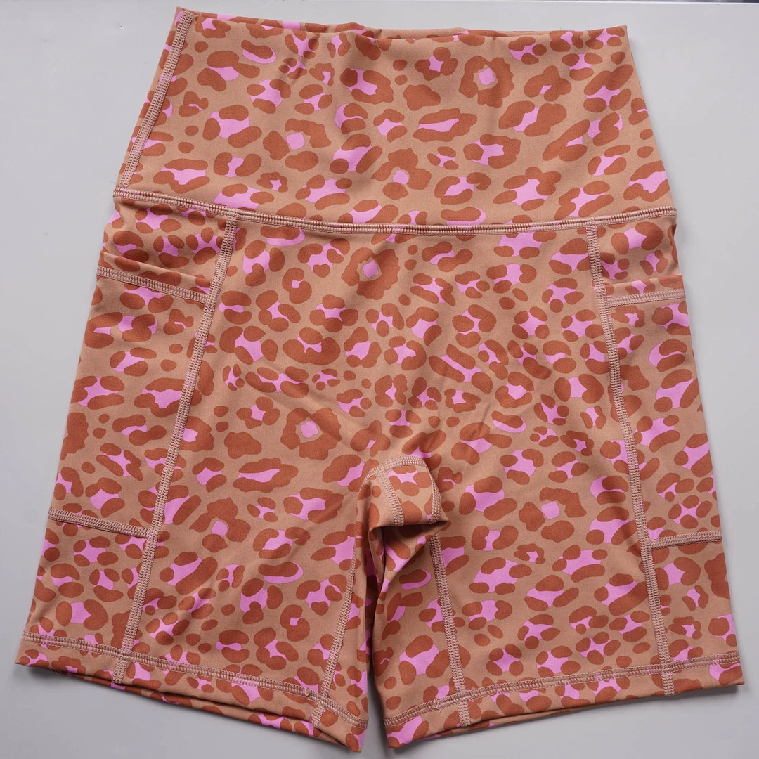 3/4分健身瑜伽短裤高腰紧身收腹提臀裸感外穿薄款超强弹性款号P18