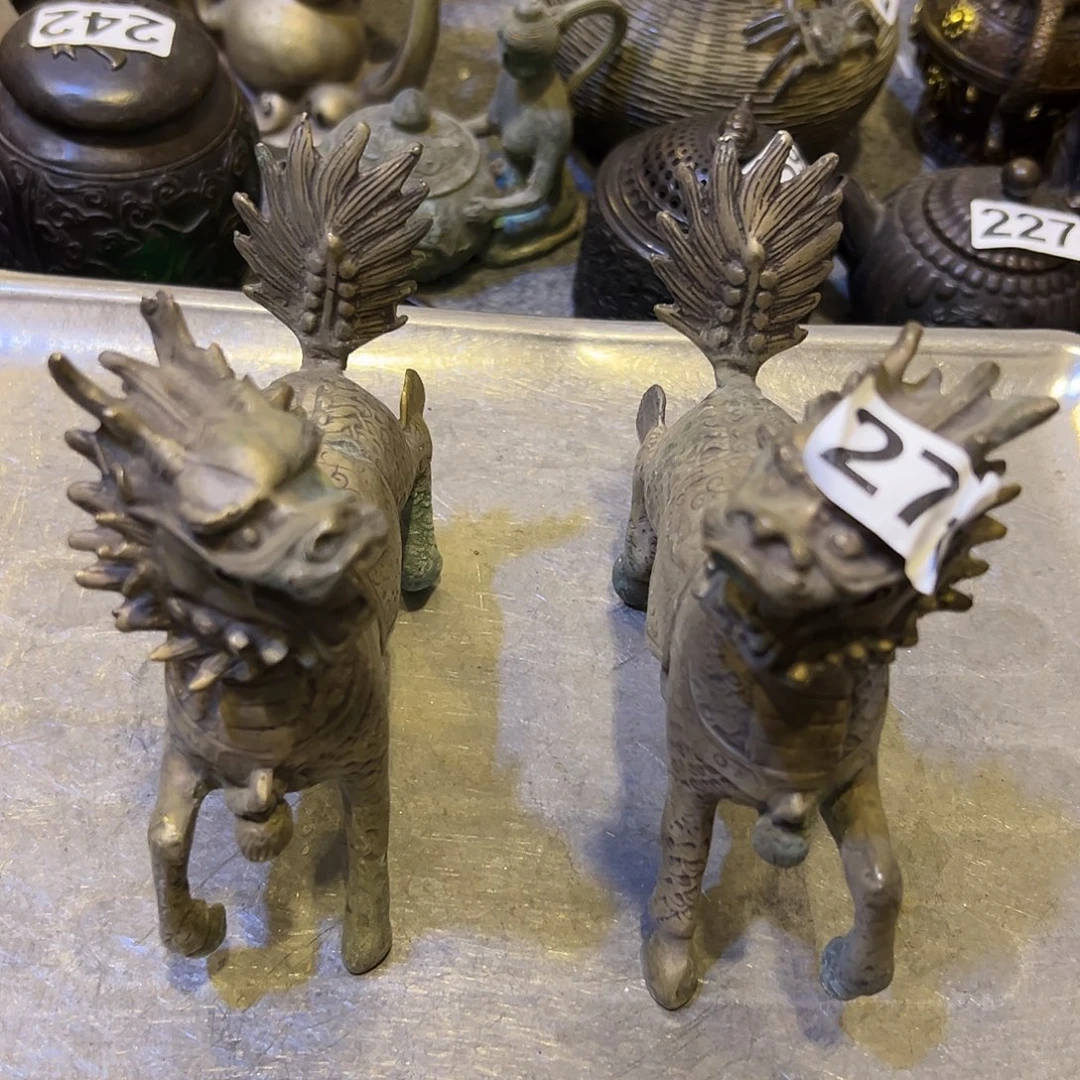 黄铜摆件，文房摆件