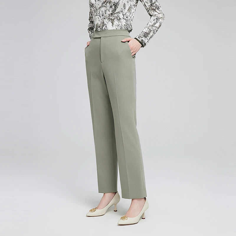 【晨粉专享价】赢智尚春新款中腰长裤女显瘦显腿长职场裤ZV02534