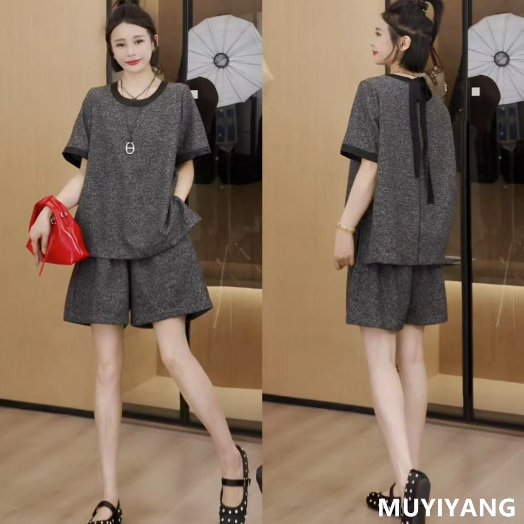 【素享】小众高级感蝴蝶结系带高定版两件套装 衣长65 25-155#