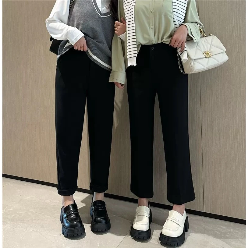 暮色街灯 / 简约松弛感休闲直筒西装裤8344花契200斤胖mm春季时尚