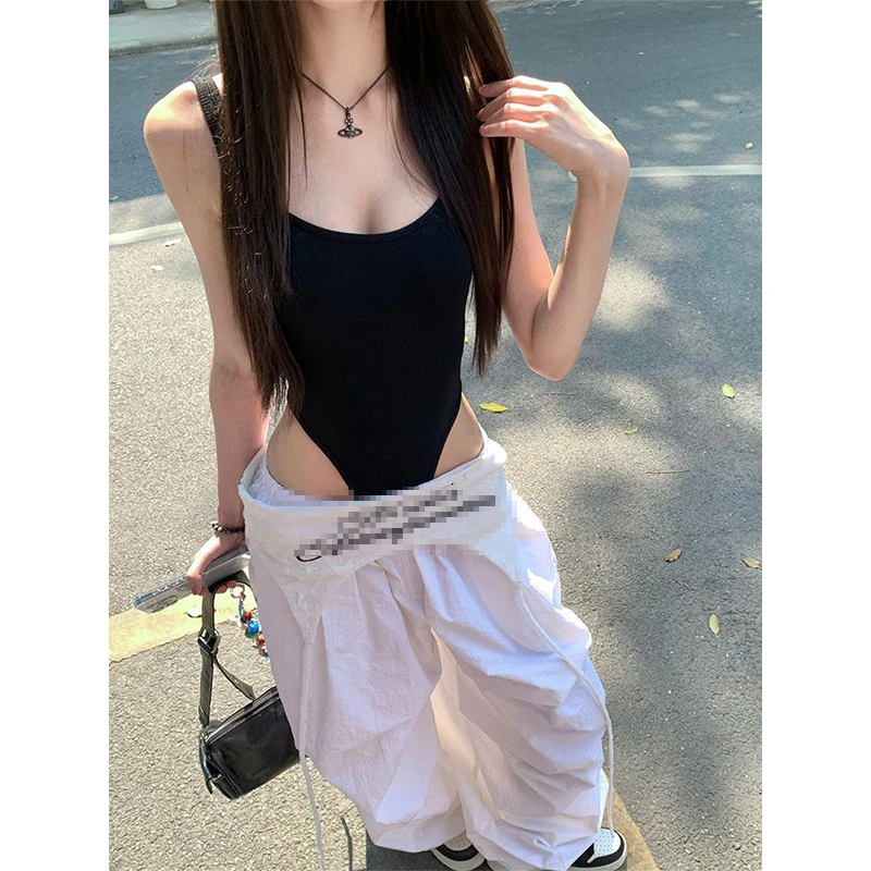 辣妹吊带背心显瘦修身夏季无袖外穿纯欲百搭法式短款两件套女