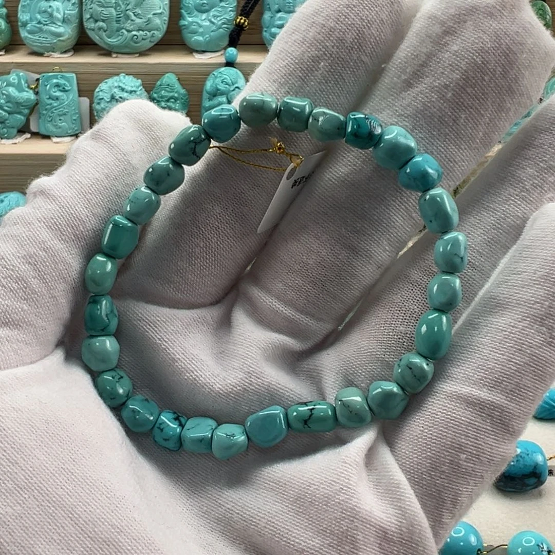 未镶嵌绿松石随形手串6.5mm