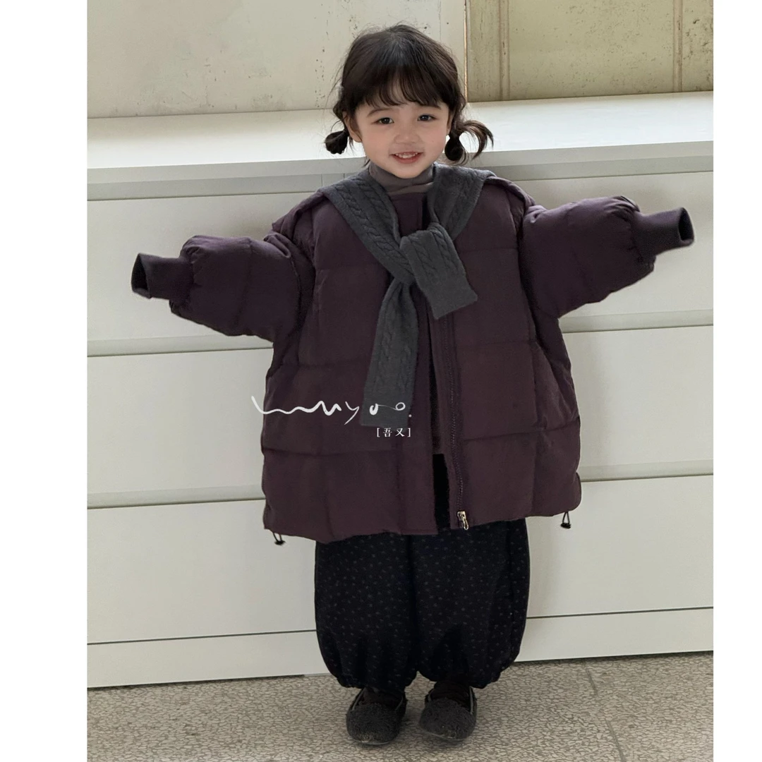 【歪歪妞童装】6691儿童复古加厚棉服男女童宝宝老钱风保暖棉衣外套