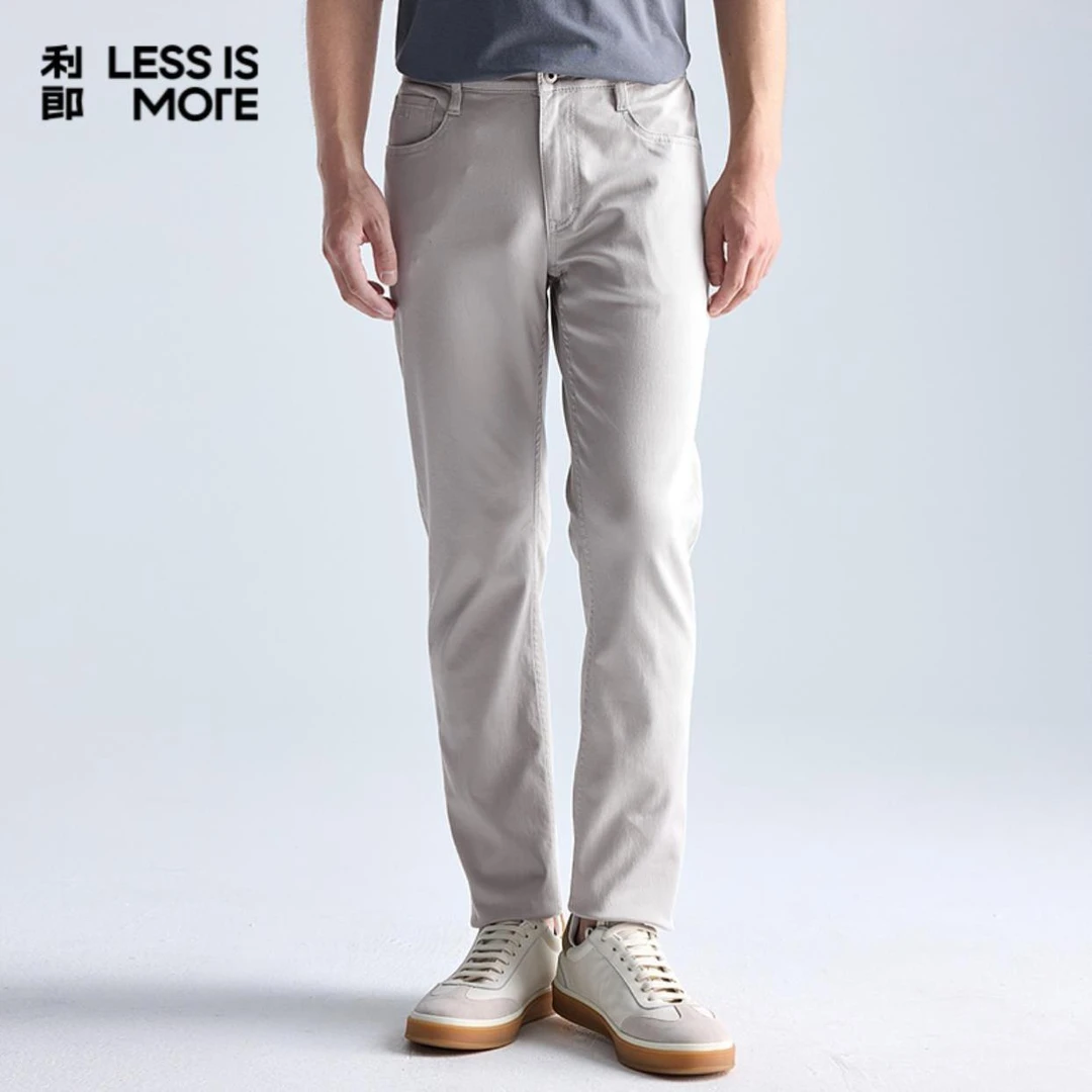 【舒适透气】利郎弹力修身通勤百搭中腰窄脚秋冬薄款牛仔长裤裤子